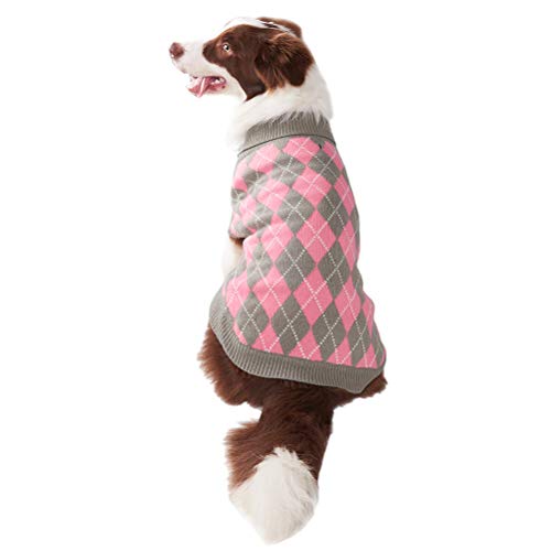 SCIROKKO suéter de Punto clásico para Perro, suéter de Punto de Diamante a Cuadros, Abrigo de Invierno cálido para Perros pequeños y Grandes