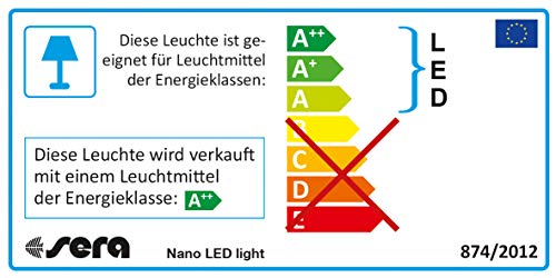 Sera 31067 Nano LED Light 2X 2W una LED (4W/12V, Regulable) con Delgado Reflector para la iluminación de Nano acuarios Cube 16 l