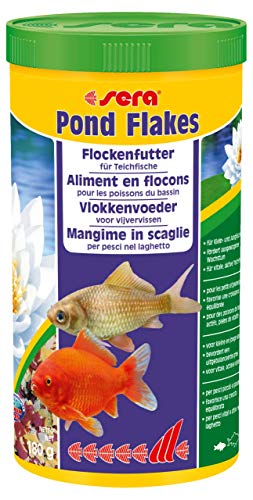 Sera Flakes - EL Largo Flotante Comida en Copos para pequeños Peces de Estanque - 1.000 ML