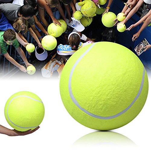 SHINAN Pelota de tenis gigante de 24 cm para mascotas, juguete de firma MEGA Jumbo Big pelota de tenis