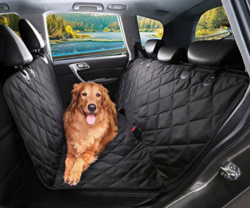 SHINE HAI Funda Impermeable para Mascotas, Cubierta del asiento de coche universal para perro, Negro