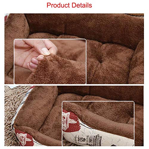 Soft Dog Beds Warm Fleece Lounger Sofa For Small Dogs Large Dog Golden Retriever Bed Husky Pet Products XS To XL Size,Beige,80X60X15Cm