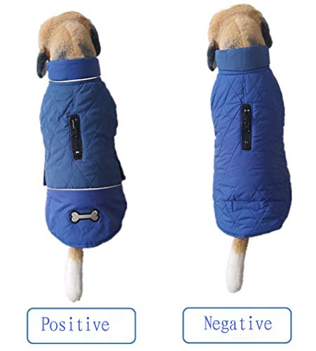 Sunnykud - Abrigo para perros, chaqueta para invierno, chaqueta para perros, doble cara, resistente al agua, cortavientos, chaqueta para perros, chaqueta cálida y reversible, para perros pequeños