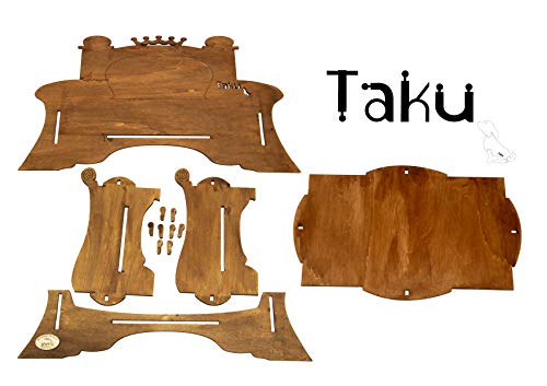 Taku Tk06 ml - Peine para Perros Tron de Madera, Dimensiones de la Base Mediana, Interior de 40 x 65 cm, Color Oscuro, M, Madera Oscura