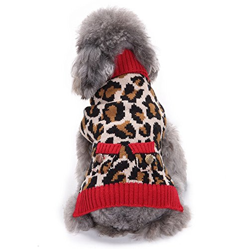 Tenchif Perro Puppy tejidos jersey de ropa Invierno de punto Chaquetas abrigo Jumper