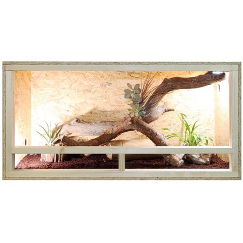 Terrario: madera Terrario para Reptiles página ventilación 120 x 60 x 60 cm, alta calidad Terrario Madera de OSB, montaje sencillo
