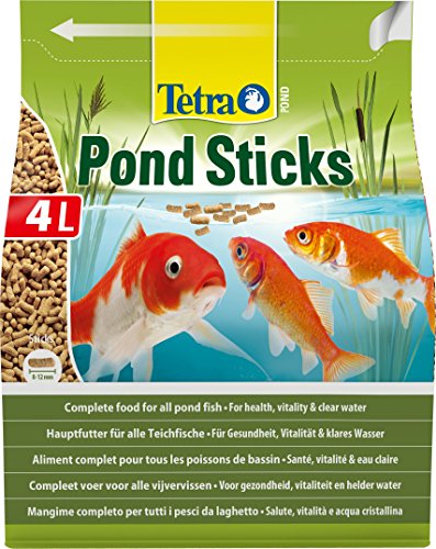 Tetra Pond Sticks 4 L - Alimento para peces de estanque, para peces sanos y agua clara, diferentes tamaños
