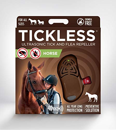 Tickless Horse Dispositivo ultrasónico Repelente de garrapatas y pulgas - Marrón
