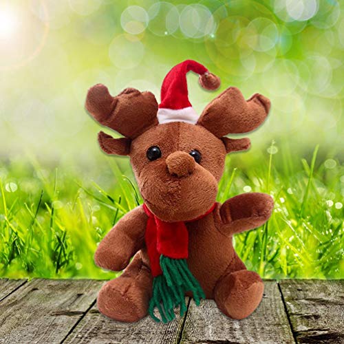Toyvian Peluche de Navidad muñeco de Reno de Peluche Juguete Animal Suave para niños 7.8 / 20cm