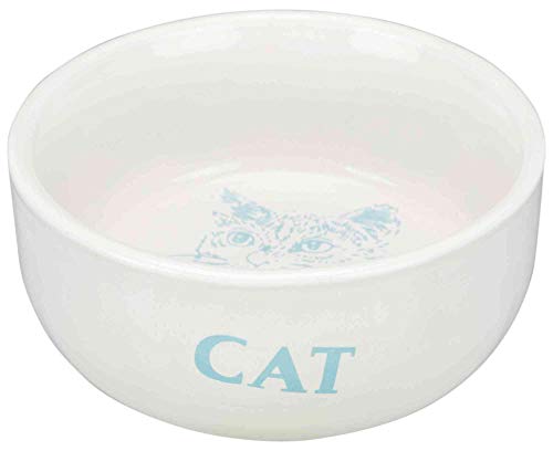 Trixie - Bol de cerámica con diseño de gato, 0.3 L, 1 unidad