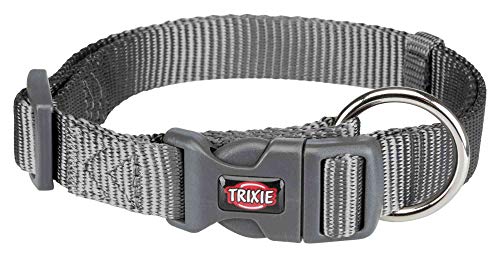Trixie Collar Premium, M–L, 35–55cm/20mm, Grafito
