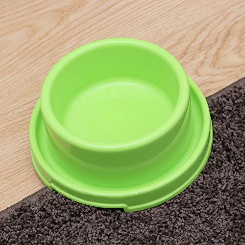 UKCOCO Tazón de Comida Anti-Hormiga para Mascotas, Cuenco de Comida de Agua de Plástico, Recipiente para Alimentos Antideslizante para Perros y Gatos (Verde)