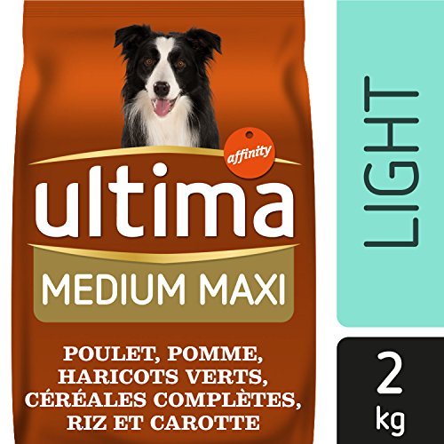 ultima pienso para Perro Medium-Maxi Adultos Light Pollo, Cordero, Arroz, Verduras y Frutas 2 kg – Pack de 5