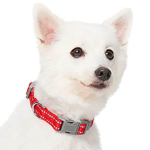 UMI. Essential Pastel - Collar para Perros L, Cuello 45-66 cm, Collares Ajustables para Perros (Rojo Amapola)