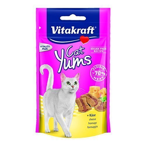 Vitakraft Snacks para Gatos Cat YUMS Plus Queso - 9 x 40 g