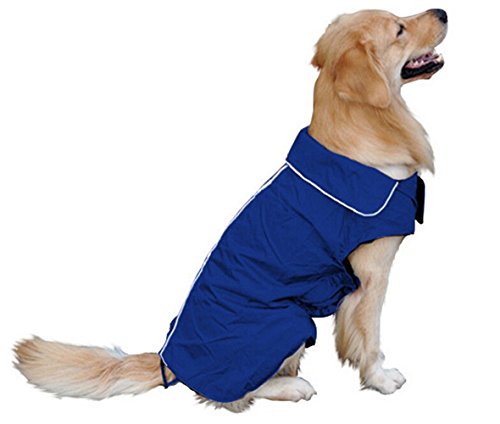 VIVI oso invierno frío perros chaqueta abrigo lluvia Día cálido impermeable acolchado anti-estática vestido forro polar chaqueta de seguridad para mascotas de XS a XXXL tamaños y # xFF0 C; Azul