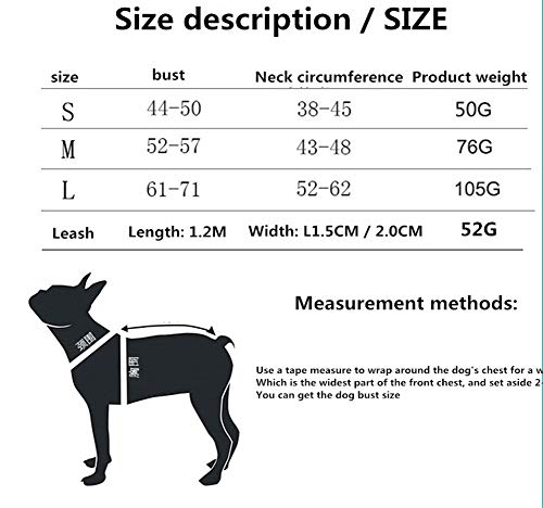 WANDE - Correa para el pecho para mascotas (con cuerda de tracción, cómoda y transpirable, correa ajustable para el pecho para perros, tamaño mediano y pequeño, color rosa, M