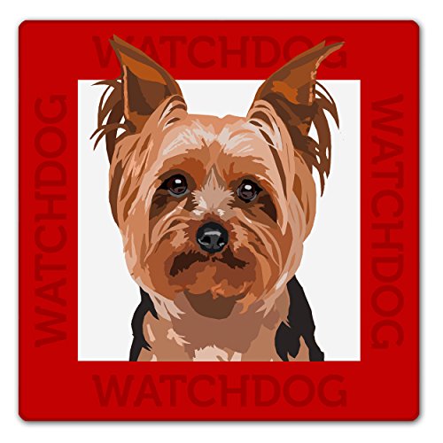 WATCH4DOGZ Señal de Perro Yorkshire Terrier, Plato de 8.67 x 8.67 Pulgadas