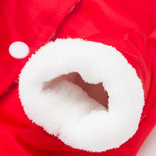 Wdrb Abrigo Estilo Oriental para Mascotas Disfraz De Tang Rojo Suéter De Algodón Ropa Gruesa De Invierno Multifuncional para Mascotas (Color : Red-B, Size : L)