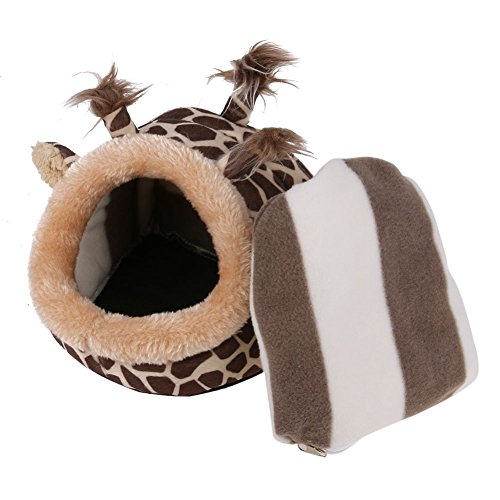 Winterworm - Cama de felpa suave para mascotas con almohadilla extraíble para hámster, erizo, cobaya y gato recién nacido