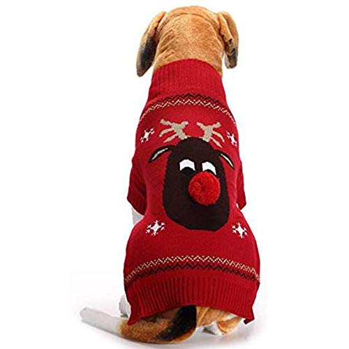 WPETM Perro Mascota suéter de algodón Disfraces para Perros Abrigo de Invierno Jersey de Punto Vestir Mascotas Mascotas Traje,XL