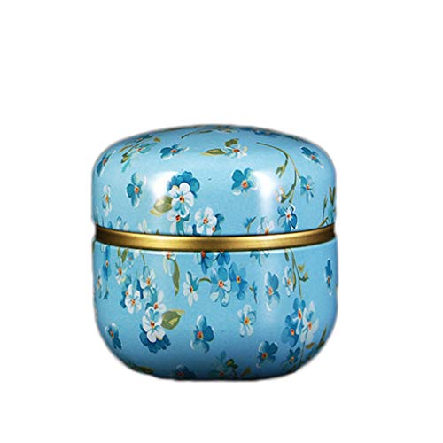 XUSHI Mini Metal cremación de Mascotas Jar, se Puede Llevar a Todas Partes, a Prueba de Humedad, Apto for Gatos y Perros pequeños Recuerdos Animales (Color : Light Blue)