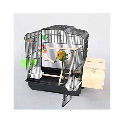 XYSQWZ Jaula de pájaros Jaula de Viaje portátil para pájaros Casa de Mascotas Jaula de pájaros de Metal Grande Jaula de Loros Jaula de Canarios Jaula de pájaros pequeños (Color: B)