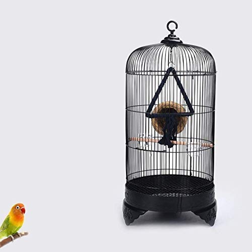 XYSQWZ Pajarera para pájaros Jaula para periquitos Estilo Europeo Jaula para pájaros de Metal Jaula Redonda Creativa para pájaros Perla Pájaro Canario Jaula para pájaros Jaula para pájaros de Viaje