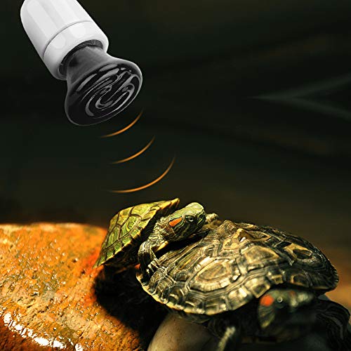 YOUTHINK Abrazadera del Soporte de la lámpara de Reptiles, Soporte de luz de Calentamiento de Reptiles cargable 300W, UVA UVB Soporte de lámpara de cerámica Giratorio de 360 ° Fijo,110-240V