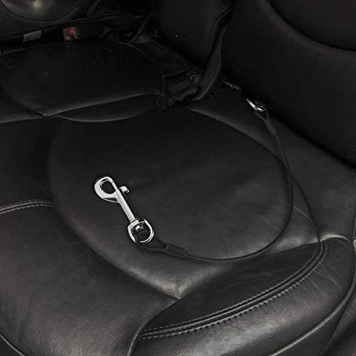 YuCool - Cinturón de seguridad para perro, 2 unidades, cable de acero a prueba de cables de seguridad para vehículos pequeños, medianos, grandes y extra grandes