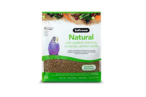 ZuPreem Natural con añadido Vitaminas, Minerales, aminoácidos pequeño pájaro Alimentos, 2,25 LB (1 kg)