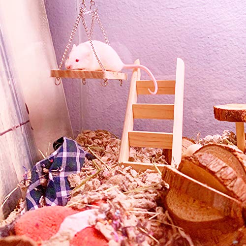 10pcs Hámster Juguetes para Masticar Madera Juguetes para Mascotas Dientes Cuidado Molar Toy Kit para Hamster Conejito Bird