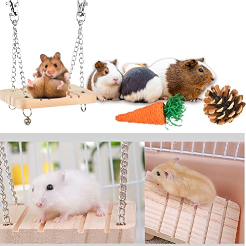 13 Pcs Juguetes para Masticar Hamster Masticar de Juguetes para Animales Pequeños Cobayas Accesorios Juguetes para Conejos Chinchillas Hámsters Cobayas para Jugar y Cuidar los Dientes