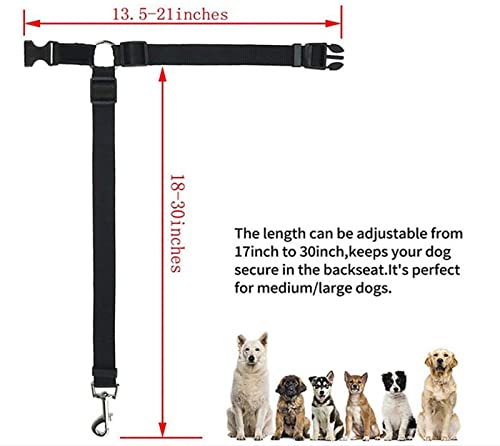 2 Paquetes Cinturones de Seguridad para Perros, Ajustables Nylo Cinturón de Seguridad, inturones de Seguridad de Perro. para Coche Perros pequeños, medianos y Grandes