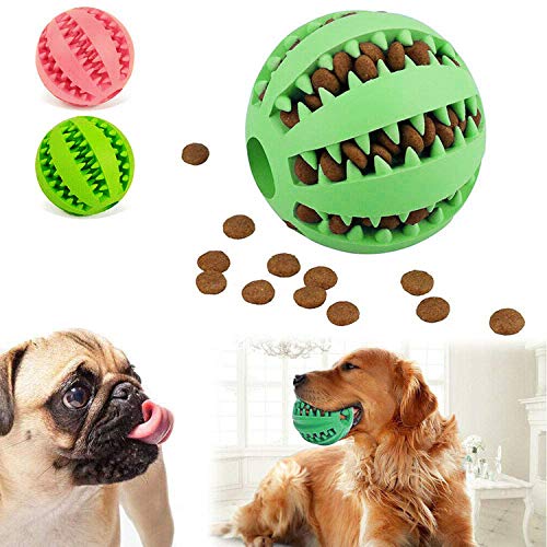 [2 piezas] pelota de juguete para perros, una pelota de juguete para masticar duradera y resistente hecha de caucho natural, adecuada para perros domésticos de varios tamaños
