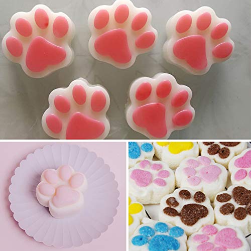 6 moldes de huellas de hueso de perro, bandejas antiadherentes Sonku para chocolate, caramelo, gelatina, cubitos de hielo