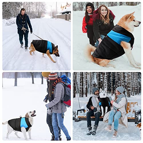 Abnaok Abrigo de invierno para perros, impermeable, jersey para perros pequeños, medianos y grandes (XL)