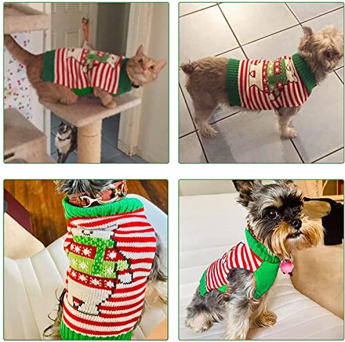 ABRRLO Jersey de punto para perros para fiestas de Navidad, invierno, regalo para perros pequeños y medianos (oso 01,M)