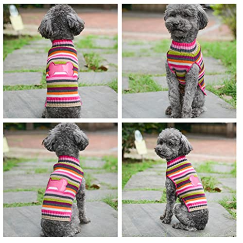 ABRRLO Suéter para perro o mascota, para cachorro, pequeño y mediano (XL, rosa)