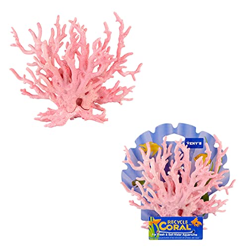Acuario de Plástico Artificial Rosa, Planta de Acuario de Coral de Plástico, Planta de Coral Artificial de Plástico, Acuario de Coral de Resina Artificial, Simulación de Coral de Resina, Pecera