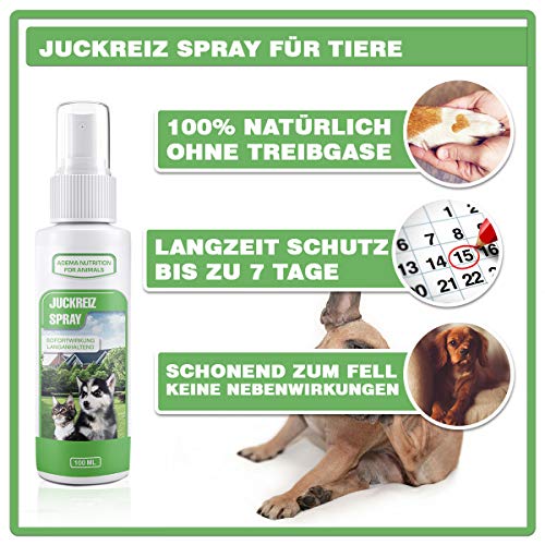 Adima Nutrition® - Espray para picor - para perros y gatos con efecto inmediato - Alivio para perros y gatos inflamatorios - 100 ml