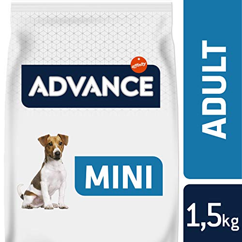 ADVANCE Adult Mini - Pienso Para Perros Adultos De Razas Pequeñas Con Pollo - Pack De 4 x 1,5 kg - Total 6 kg