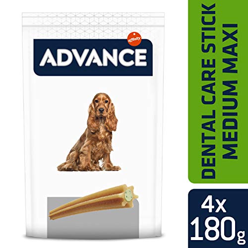 ADVANCE Snacks Dental Care Stick Medium/Maxi - Barrita Dental Para Perros De Razas Medianas y Grandes - Pack De 13 x 180 g - Total 2,34 kg