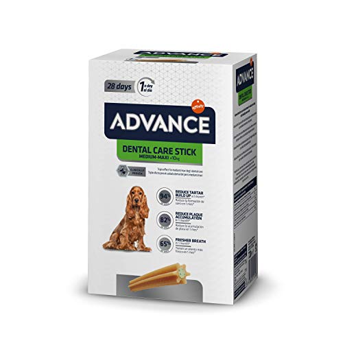 ADVANCE Snacks Dental Care Stick Medium/Maxi - Barrita Dental Para Perros De Razas Medianas y Grandes - Pack De 13 x 180 g - Total 2,34 kg