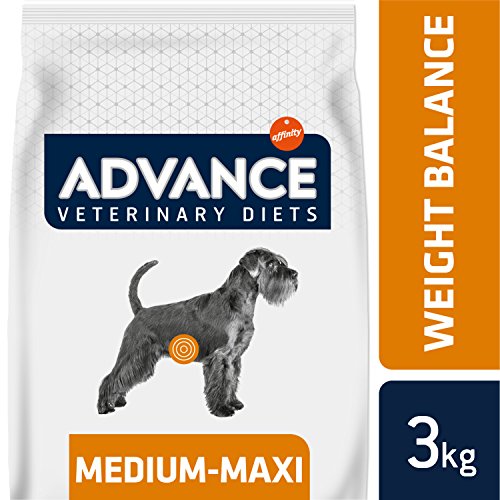 ADVANCE Veterinary Diets Weight Balance Medium/Maxi - Pienso Para Perros Adultos Con Problemas de Sobrepeso De Razas Medianas y Grandes - Pack De 3 x 3 kg - Total 9 kg