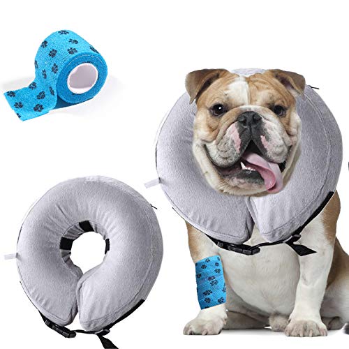 AILITRADE Collares básicos inflables del perro del animal doméstico para los perros grandes, cono cómodo del collar del animal doméstico para la recuperación