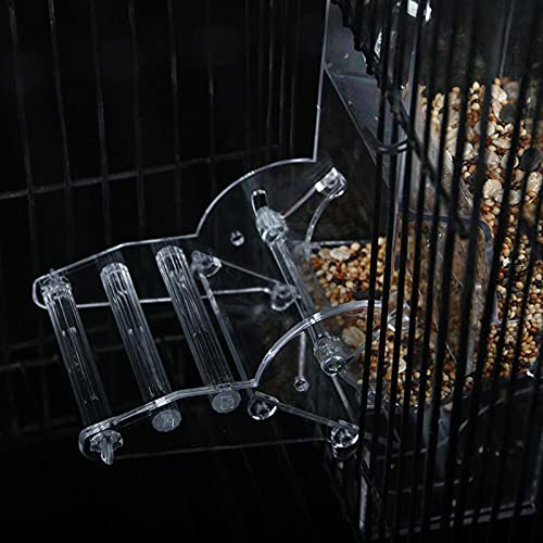 Alimentador de pájaros, suministros de plástico para jaulas de pájaros alimentador automático alimentador pájaros para loros canarios caja de alimentos para semillas accesorios para jaulas de pájaros