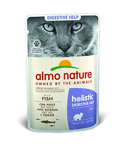 ALMO NATURE - Bolsa funcional de comida para gato sensible, con pescado, 30 x 70 gr