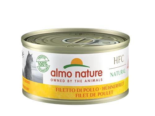 Almo Nature, Cats Food HFC Natural, Filete De Pollo, 24x70 g