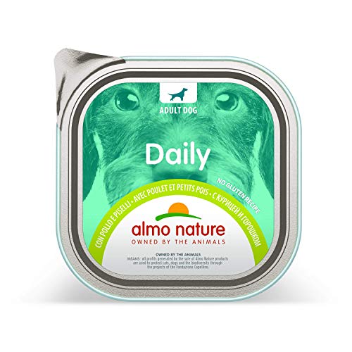 Almo Nature - Comida Diaria para Perros, 300 g, Pollo y melocotón, 9 Unidades